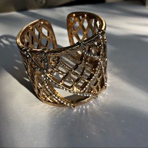 Gold plated cuff by Cache